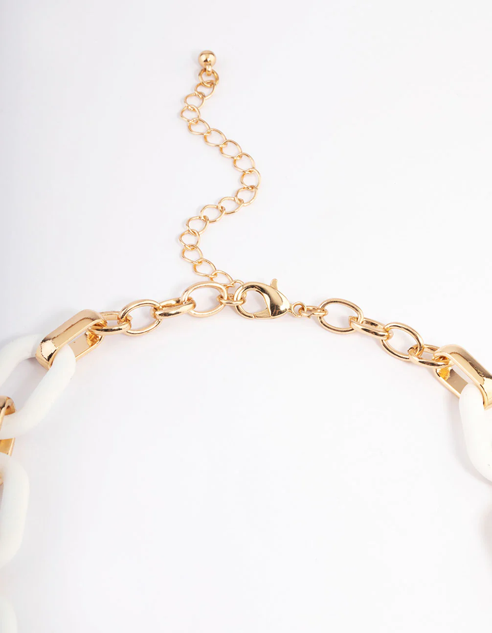 Gold Mixed Oval Link Necklace - Image 3