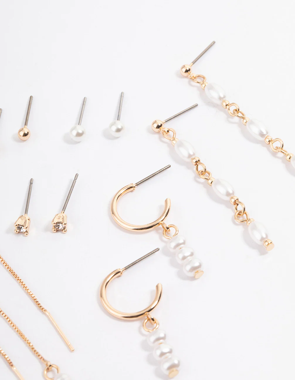 Gold Pearl Threader Multi-Pack Earrings - Image 3