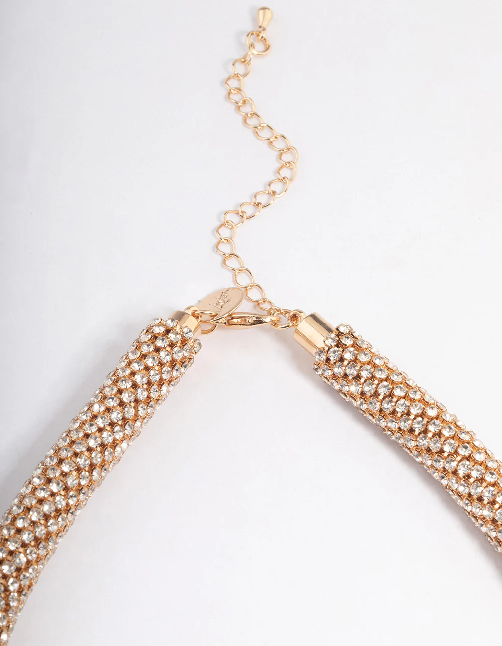 Gold Diamante Mesh Necklace - Image 3