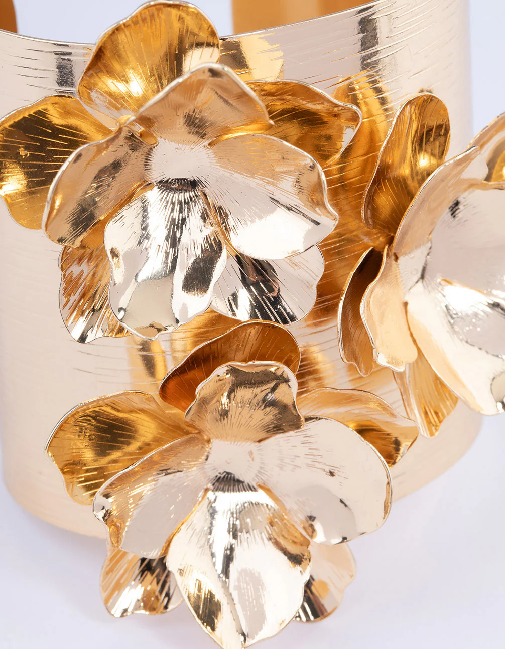 Gold Statement Flower Cuff - Image 2
