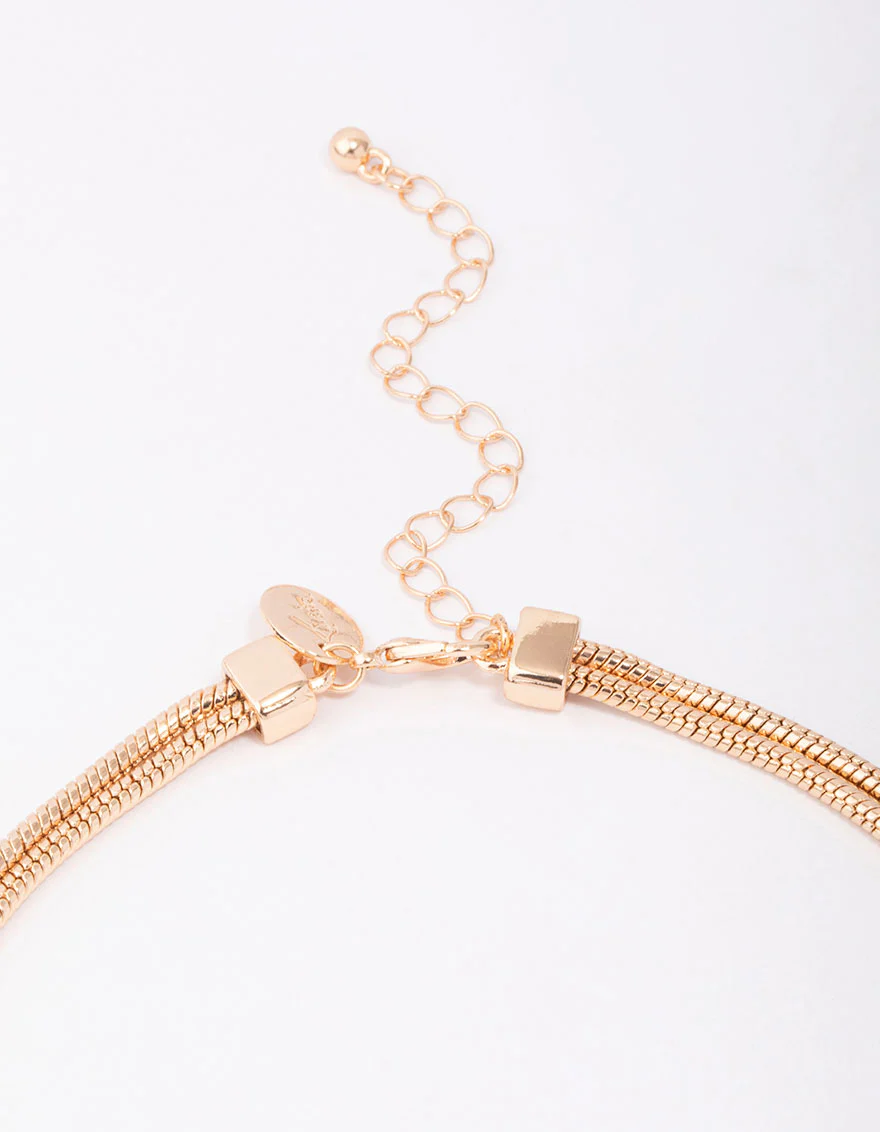 Gold Graduating Ball Layered Necklace - Image 3