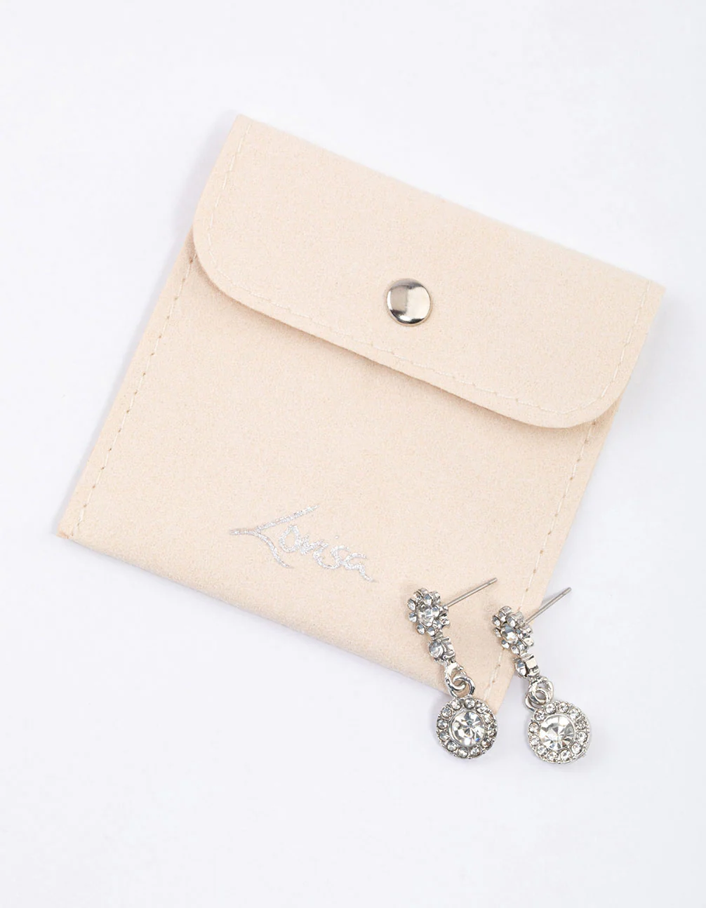 Silver Classic Signet Drop Earrings & Polishing Set - Image 2