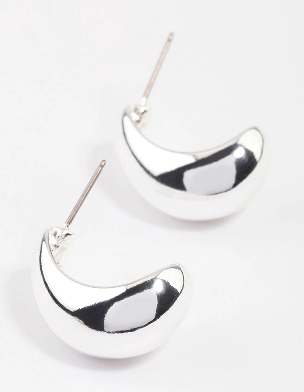 Silver Chunky Bubble Hoop Earrings & Polishing Set - Image 3