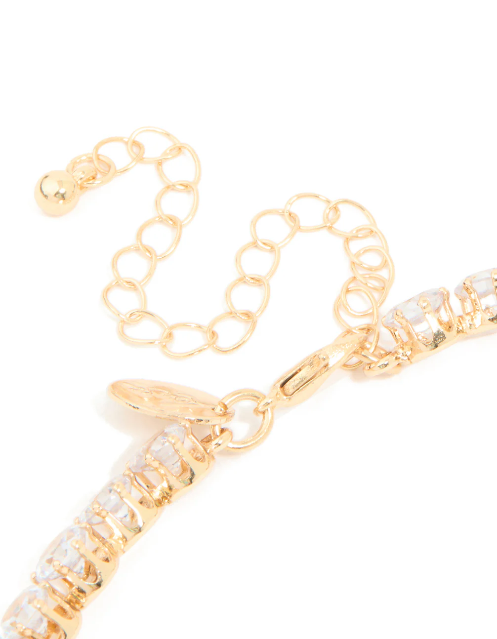 Gold Cubic Zirconia Tennis Necklace, Tennis Bracelet & Earrings Set - Image 3