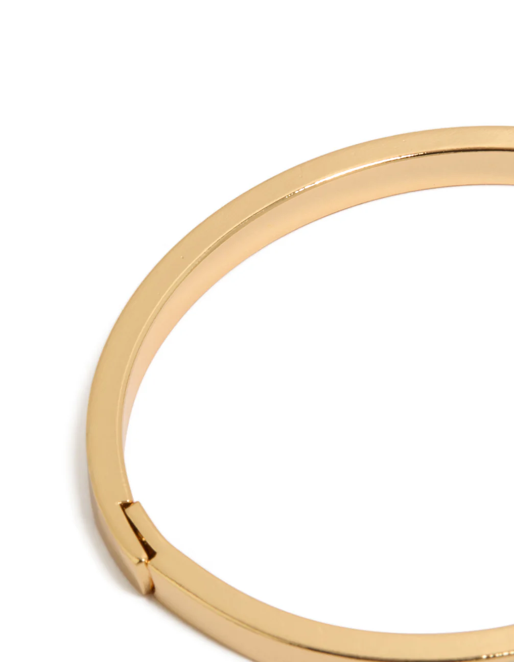 Gold Plated Diamante Circle Inlay Bangle - Image 3