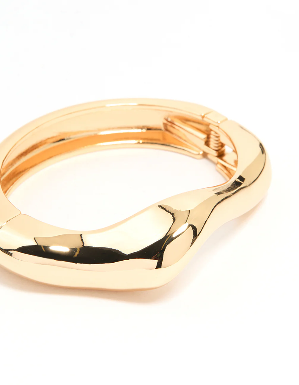 Gold Skinny Wave Wrist Cuff - Image 2