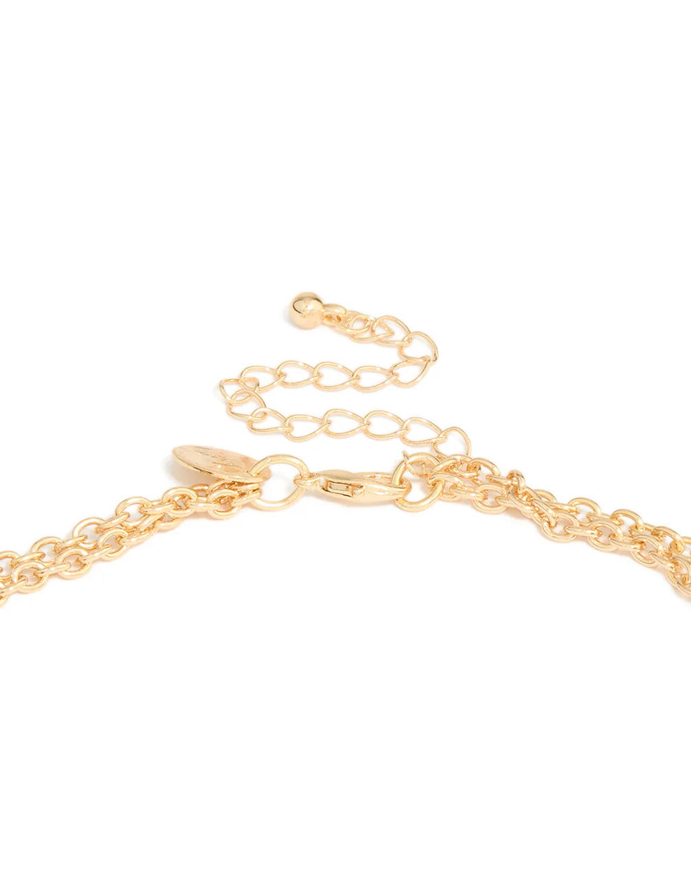 Gold Double Chain Beaded Necklace - Image 3