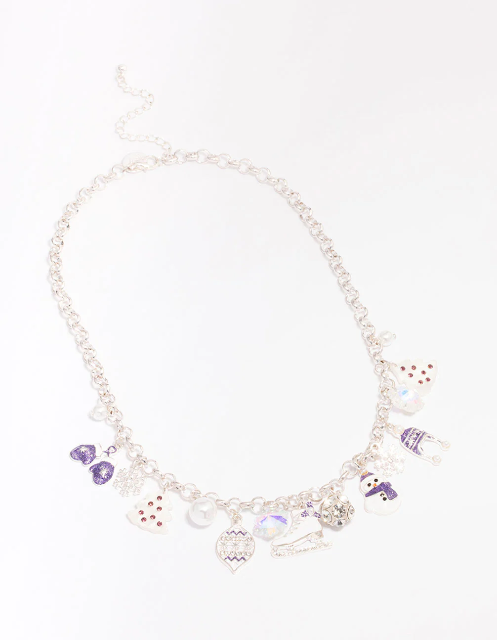 Ice Skating Silver Charm Bracelet