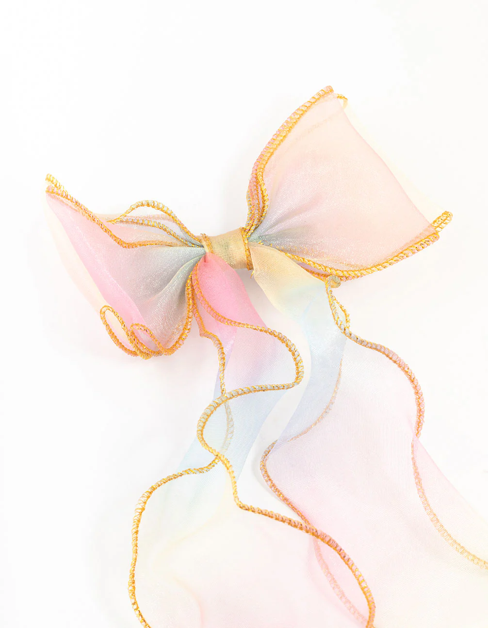 Kids Mixed Rainbow Bow Clip - Image 2