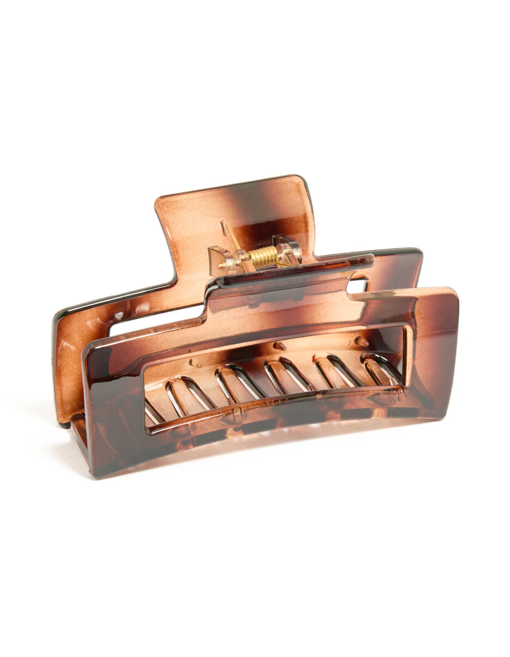 Large Rectangular Tortoiseshell Hair Claw Clip - Image 3