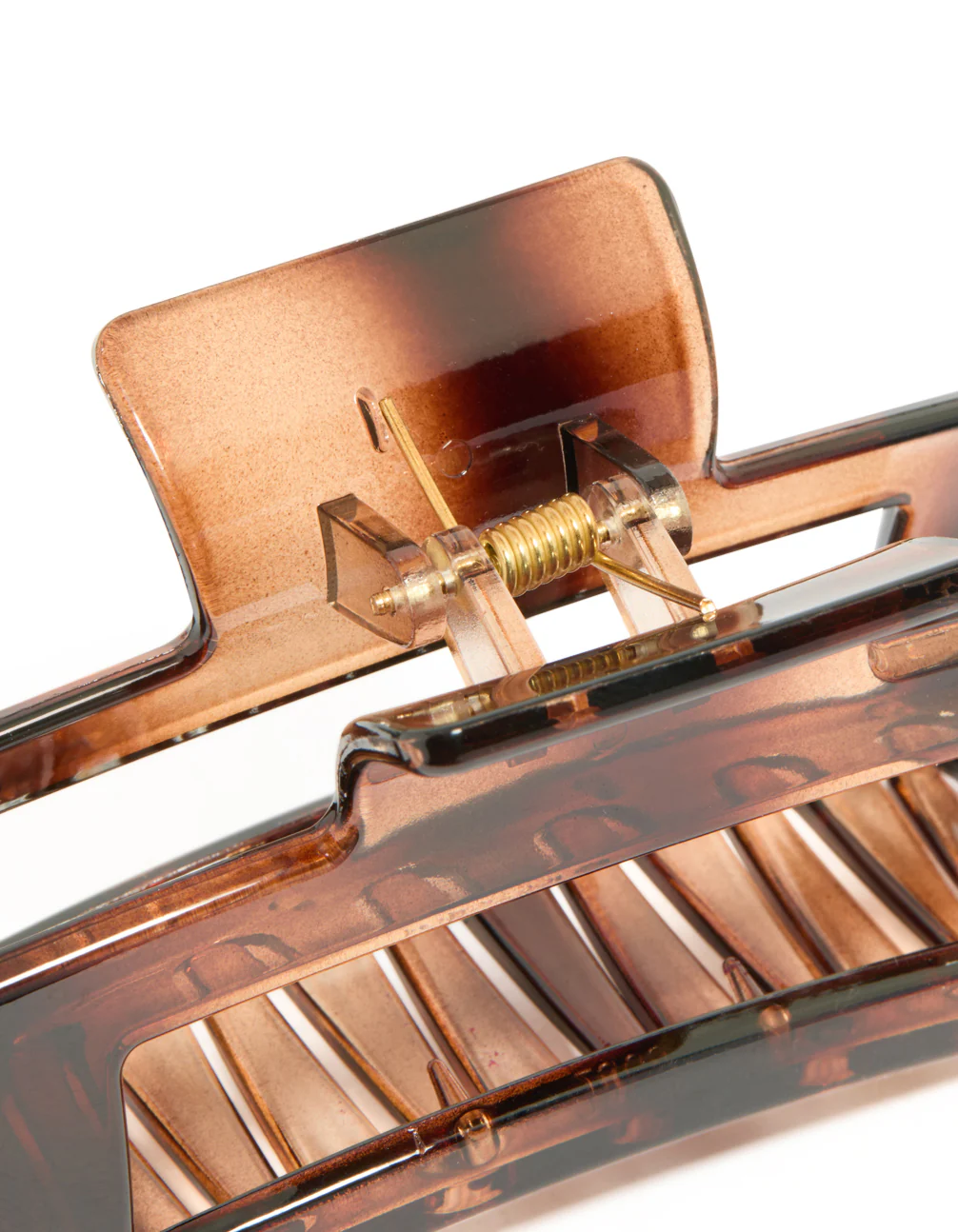 Large Rectangular Tortoiseshell Hair Claw Clip - Image 4