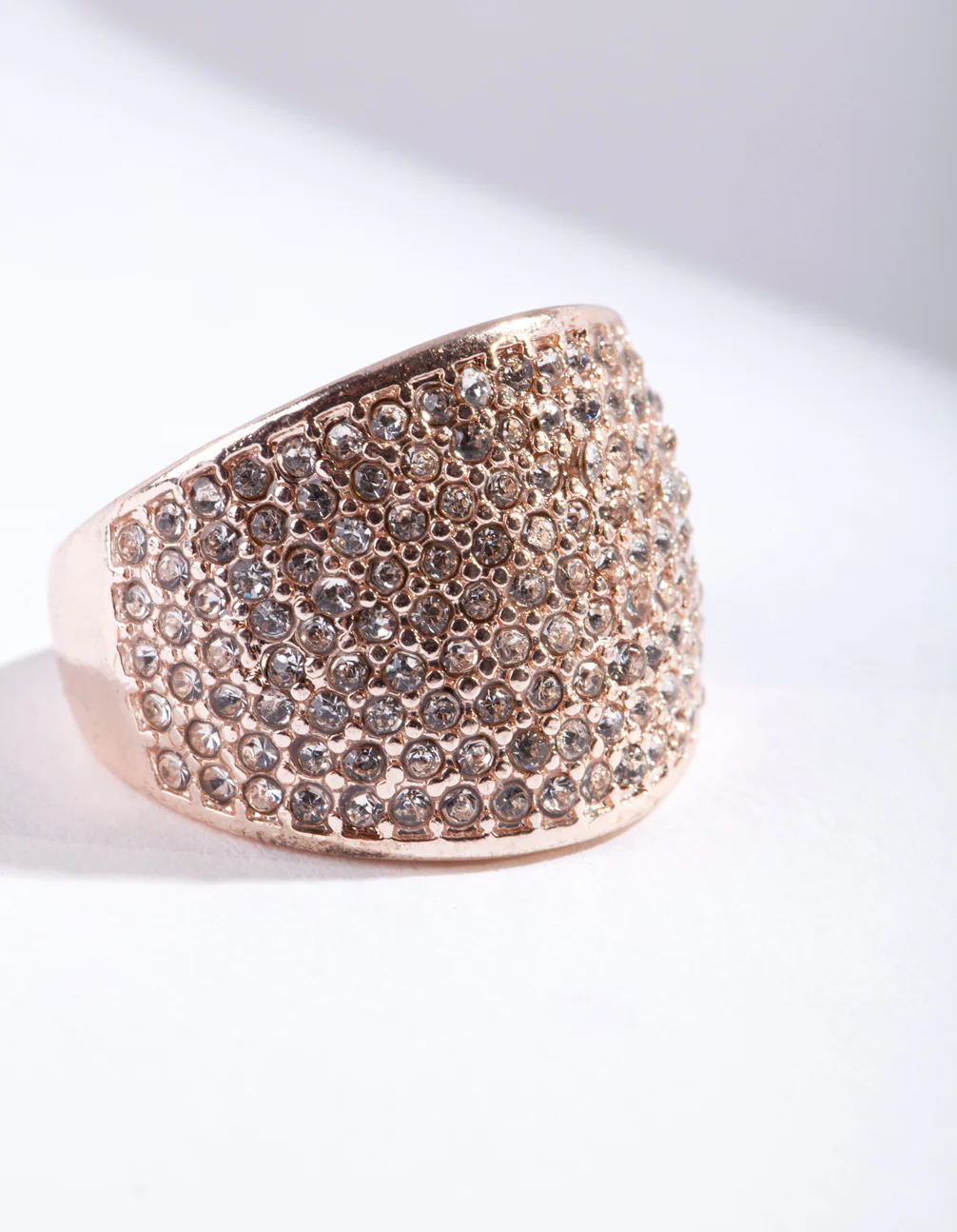 Rose Gold Round Diamante Ring