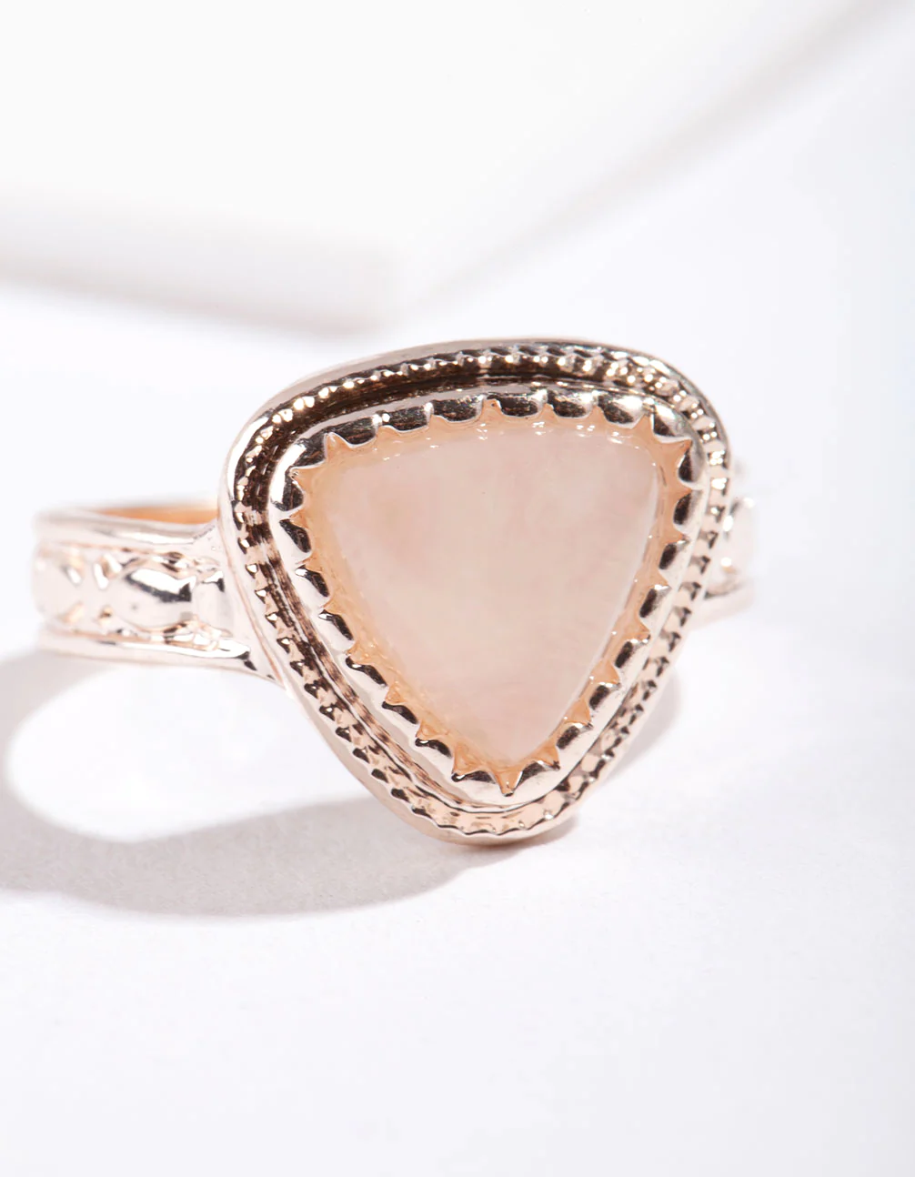 Rose Gold Large Stone Ring
