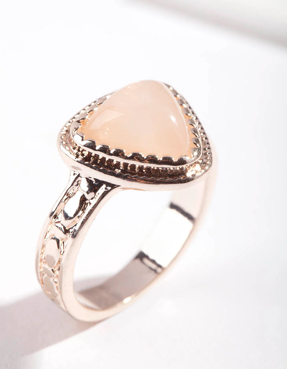 Rose Gold Large Stone Ring - Image 2