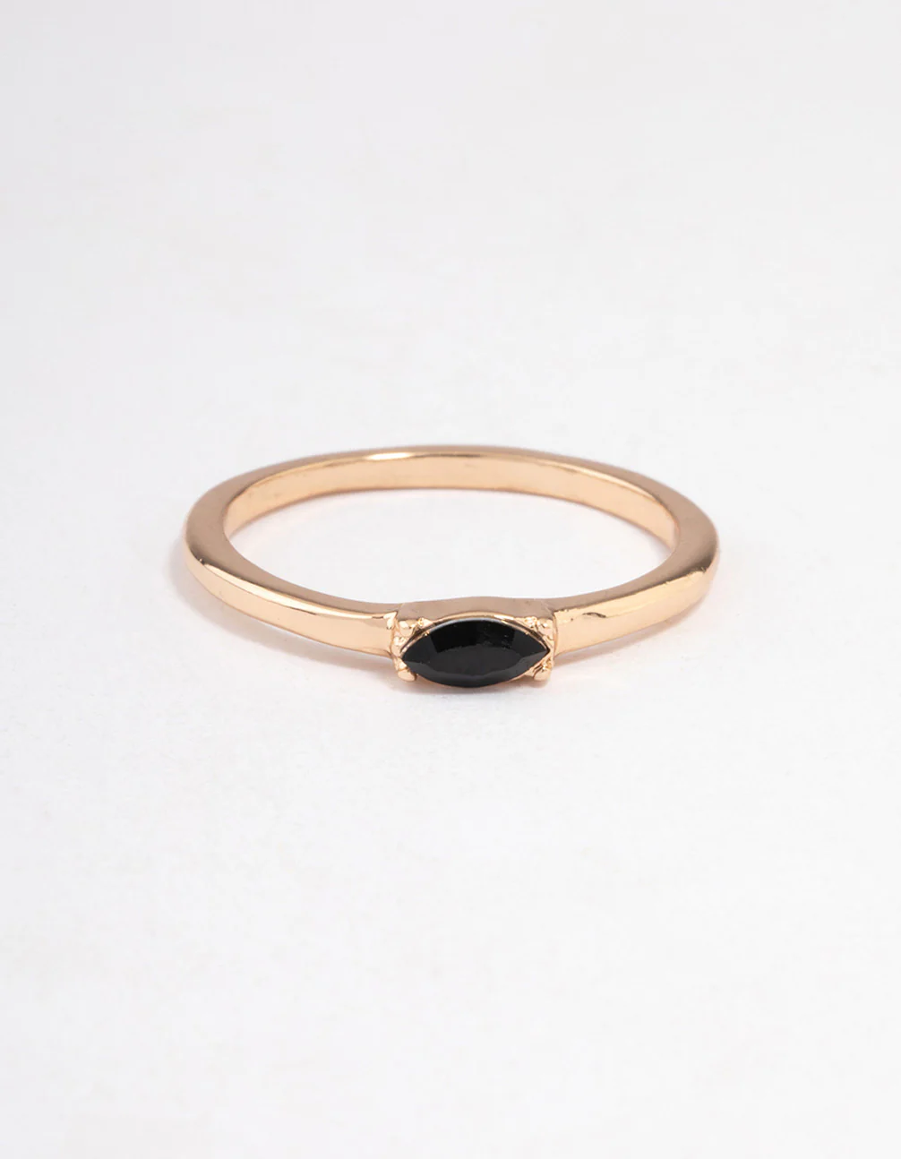 Black Oval Stone Ring - Image 3