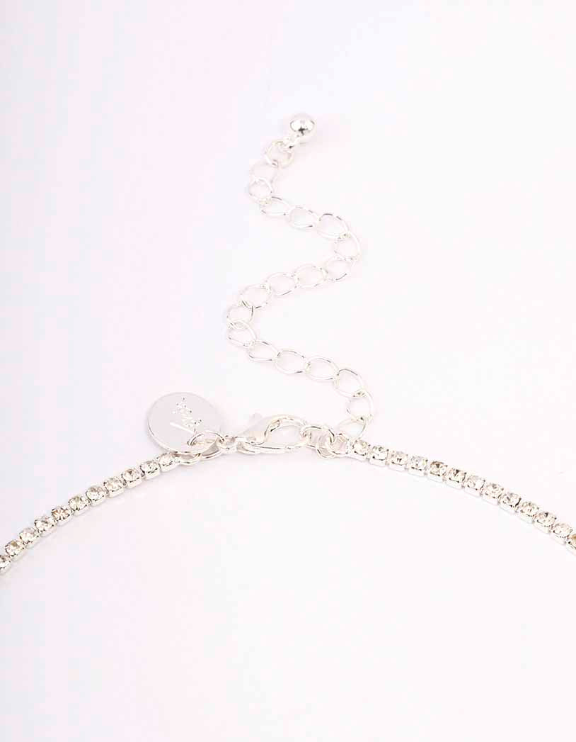 Silver & Black Diamante Circular Jewellery Set - Image 3
