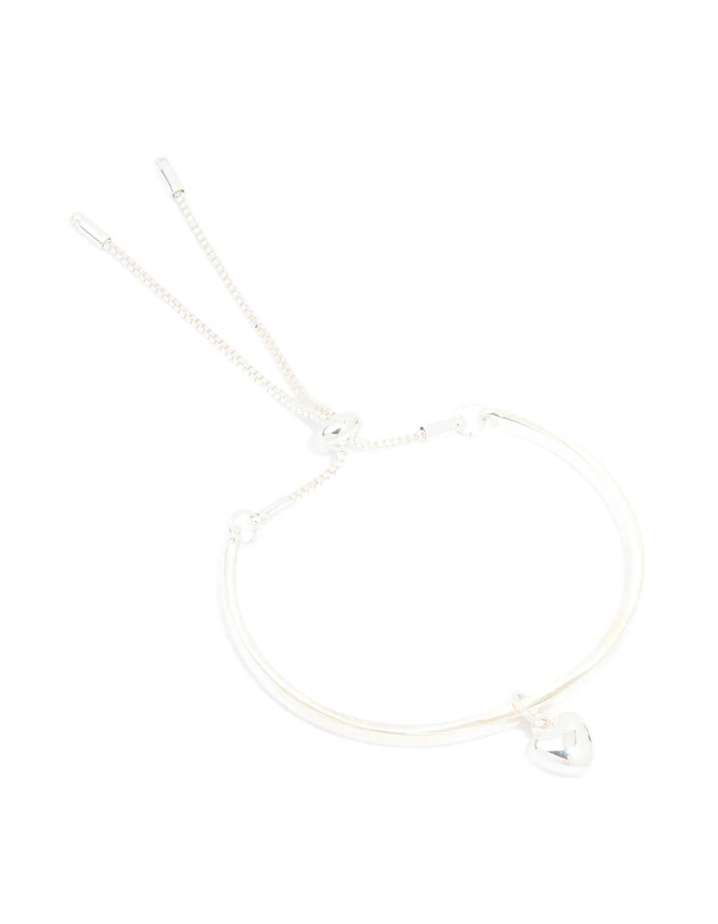 Silver Heart Toggle Bangle