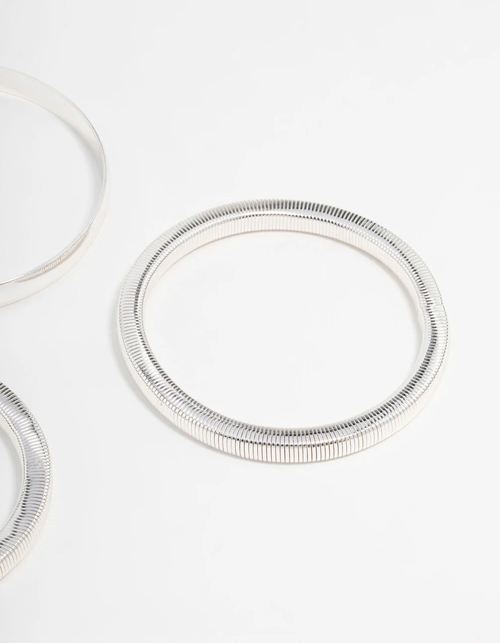 Silver Mixed Bangles 3-Pack - Image 3