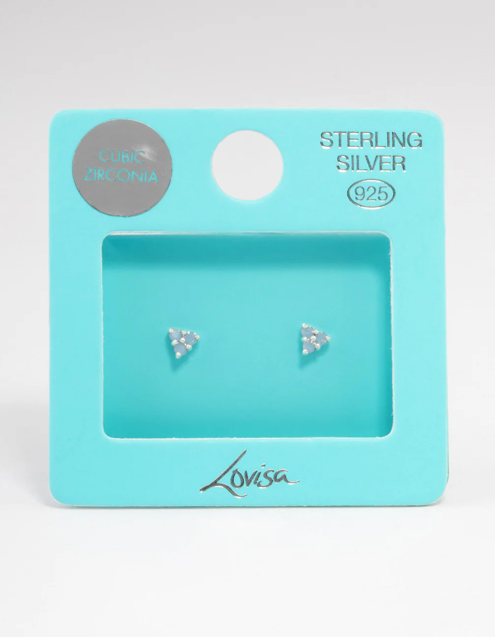 Sterling Silver Cubic Zirconia Trio Cluster Stud Earrings - Image 3