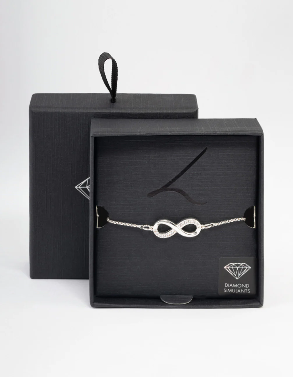 Silver Diamante Infinity Toggle Bracelet - Image 3