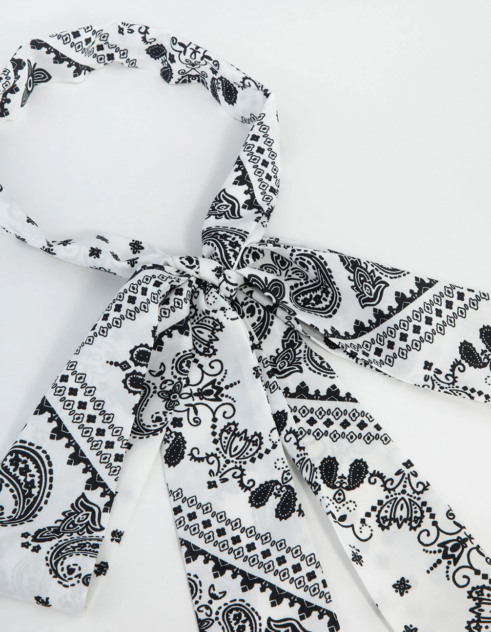 Thin Paisley Fabric Scarf - Image 2