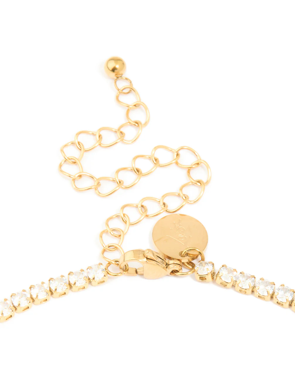 Waterproof Gold Plated Stainless Steel Cubic Zirconia Tennis Necklace - Image 5