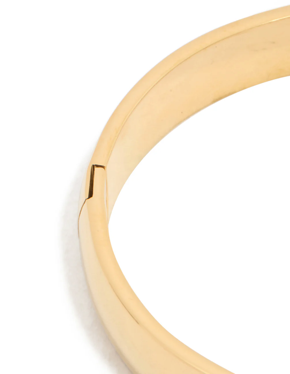 Waterproof Rose Gold Plated Stainless Steel Smooth Hinged Bangle - Image 5